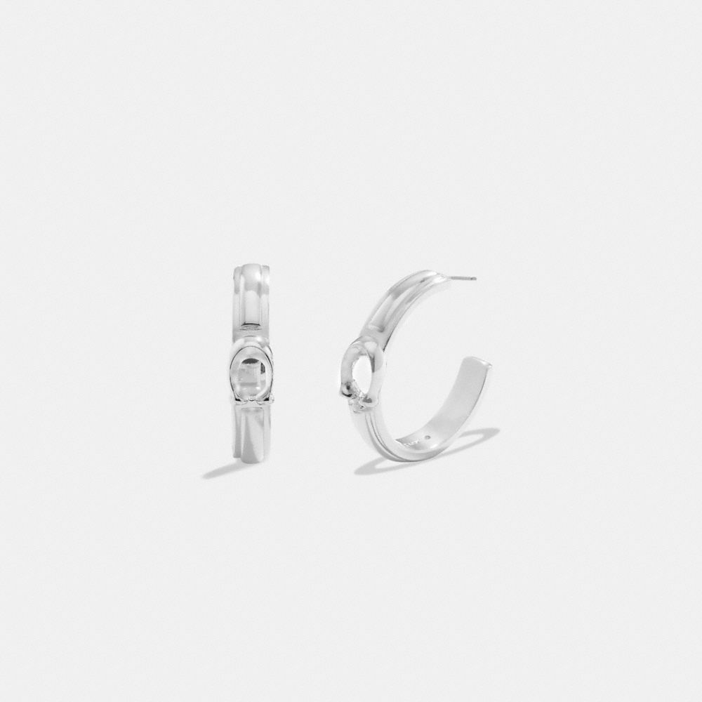 Silver Coach Tabby Hoop Women Earrings | PH_CH55792