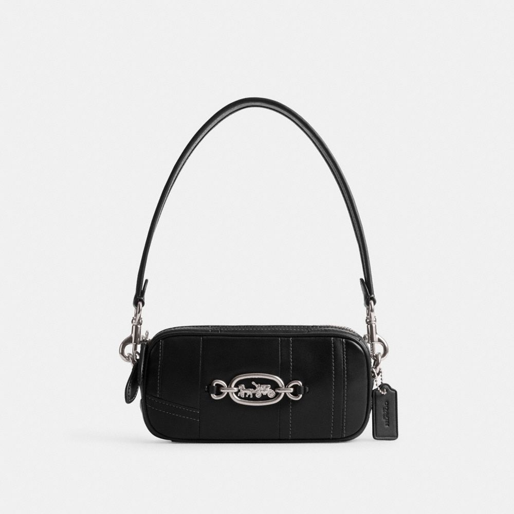 Silver / Black Coach Avery In Patchwork Women Shoulder Bags | PH_CH39526