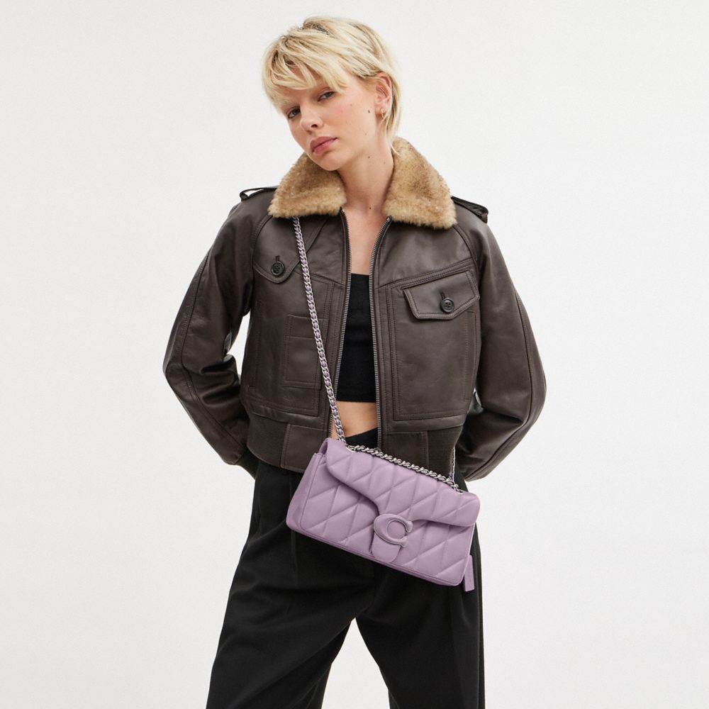 Silver / Purple Coach Tabby 26 With Quilting Nappa Leather Women Shoulder Bags | PH_CH64323