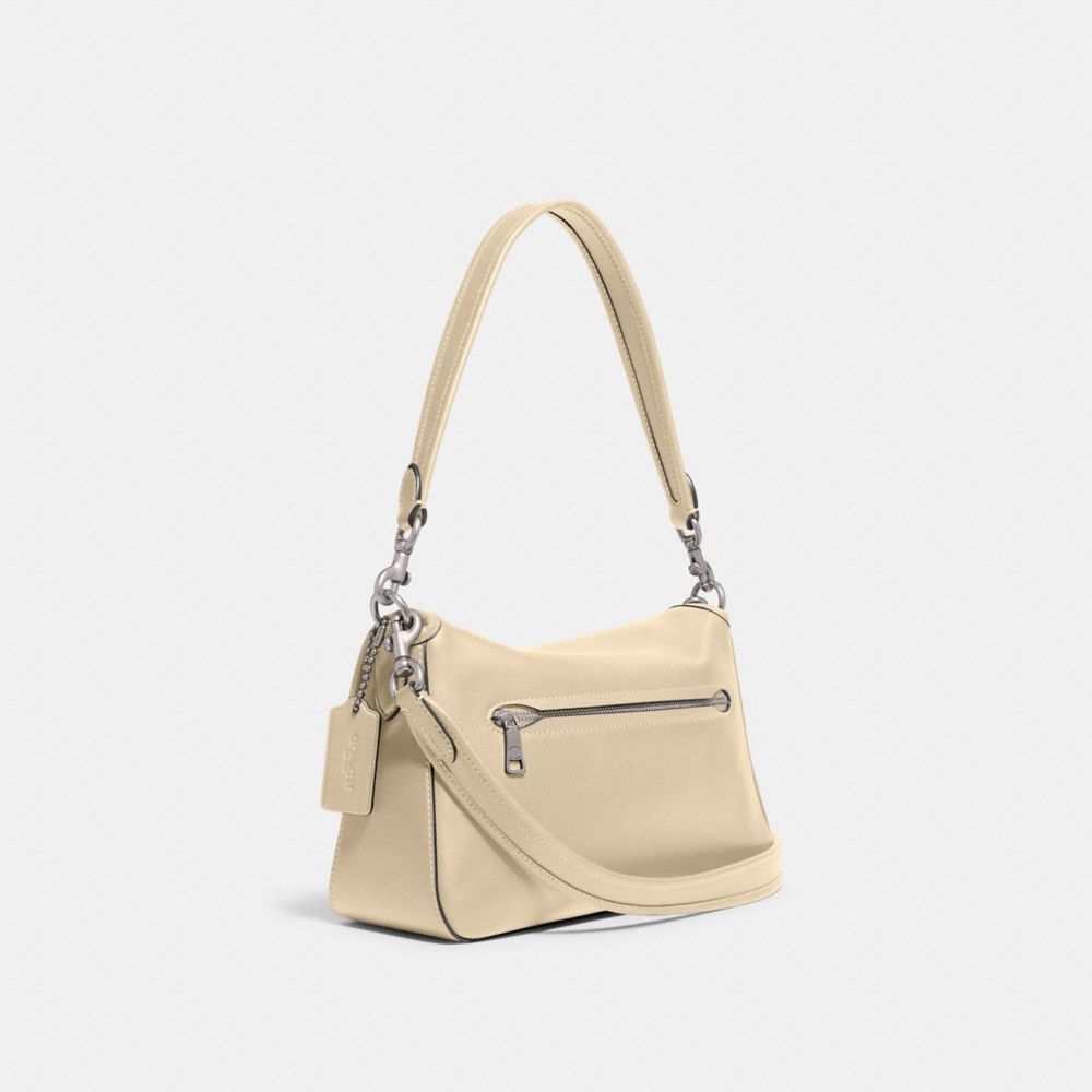 Silver / White Coach Soft Tabby Smooth Leather Women Shoulder Bags | PH_CH31574