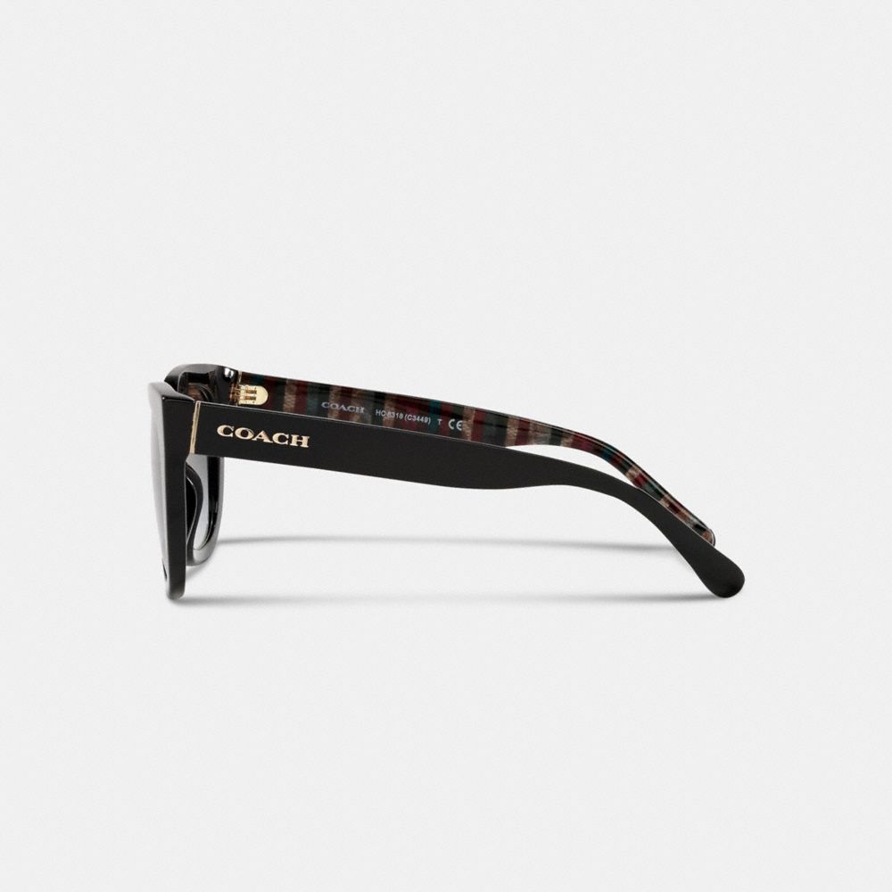 Stripes Black Coach Legacy Stripe Square Women Sunglasses | PH_CH90878