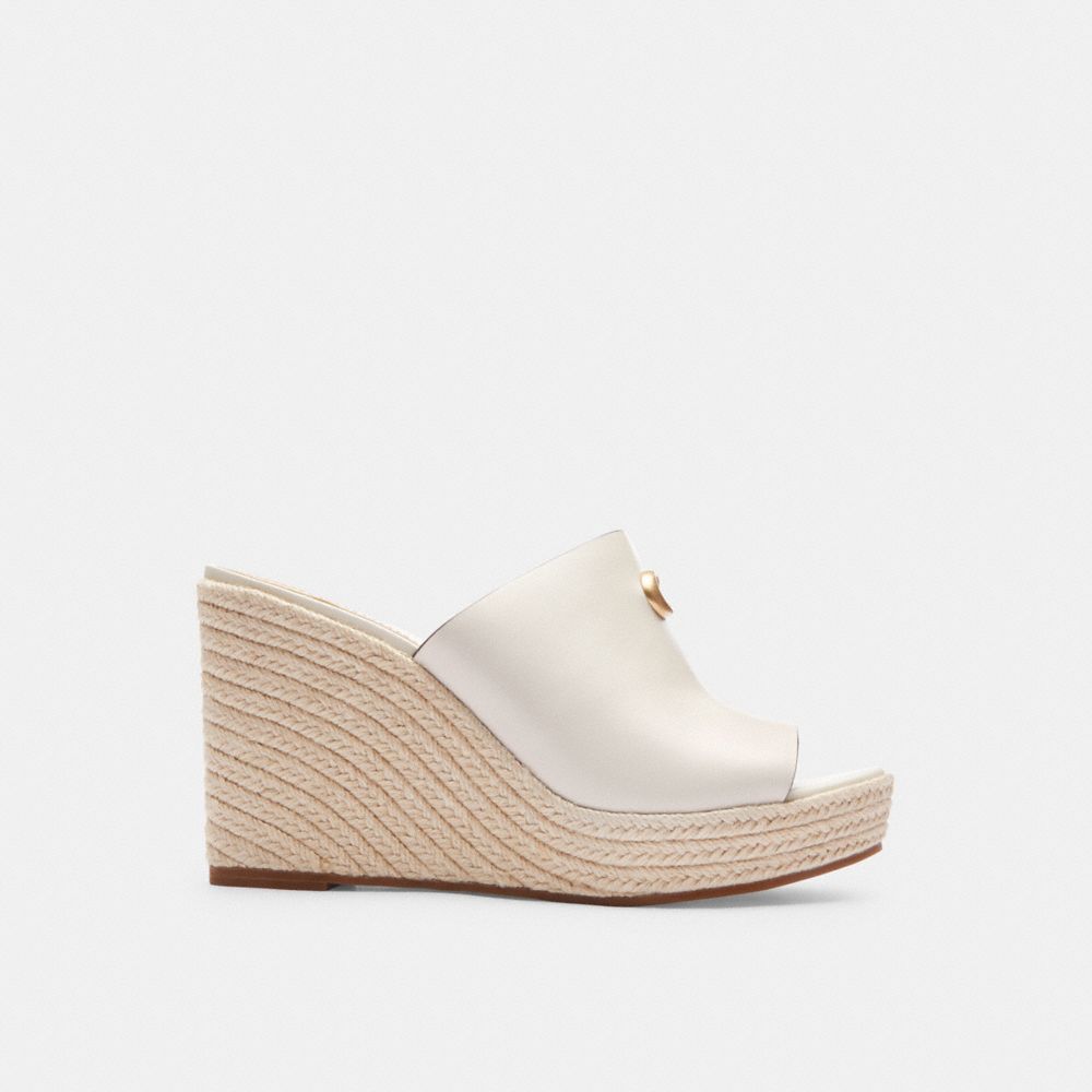 White Coach Gloria Wedge Chalk Women Sandals | PH_CH62346