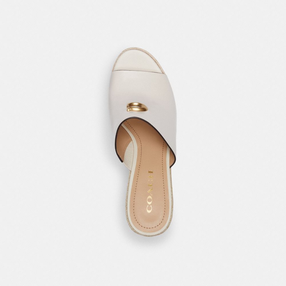 White Coach Gloria Wedge Chalk Women Sandals | PH_CH62346