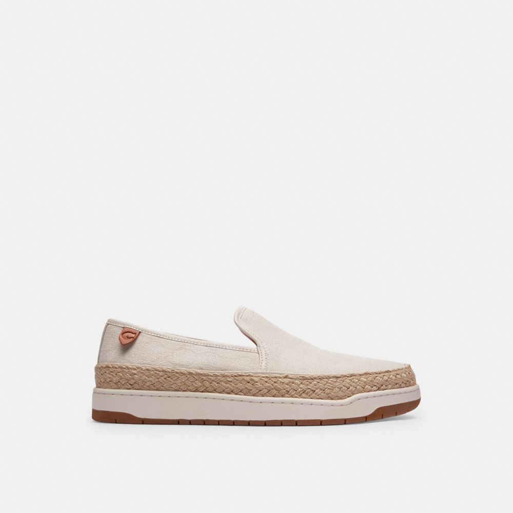 White Coach Miles In Signature Jacquard Chalk Men Espadrille | PH_CH25724