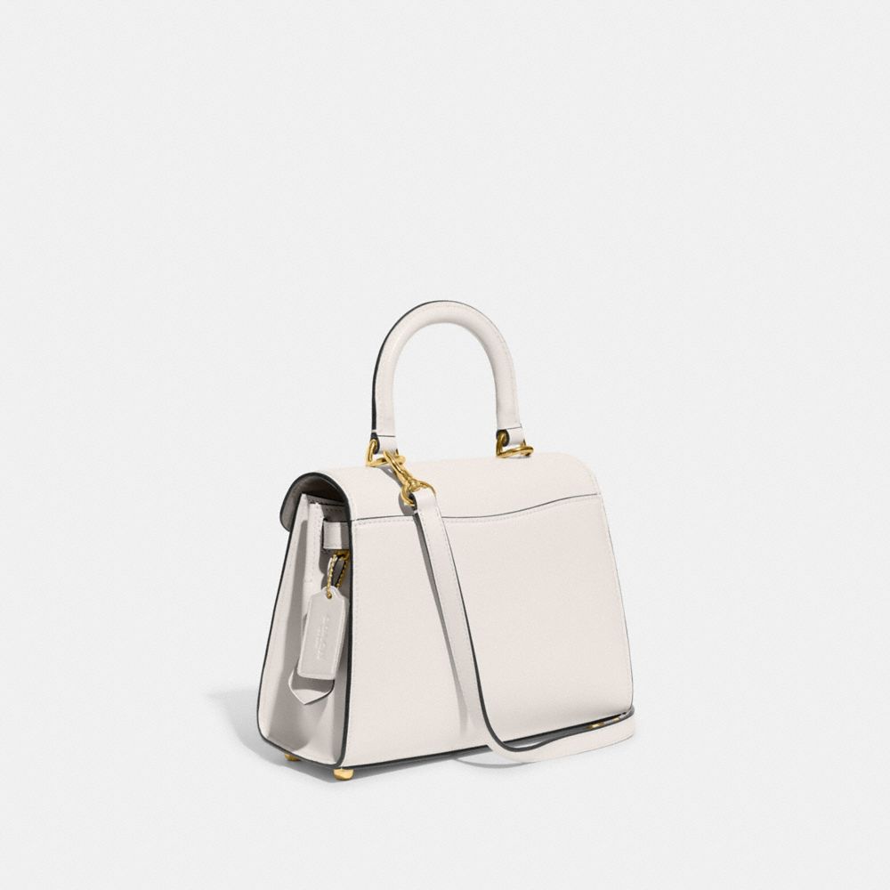 White Coach Sammy Top Handle Refined Calf Leather Women Handbag | PH_CH13067