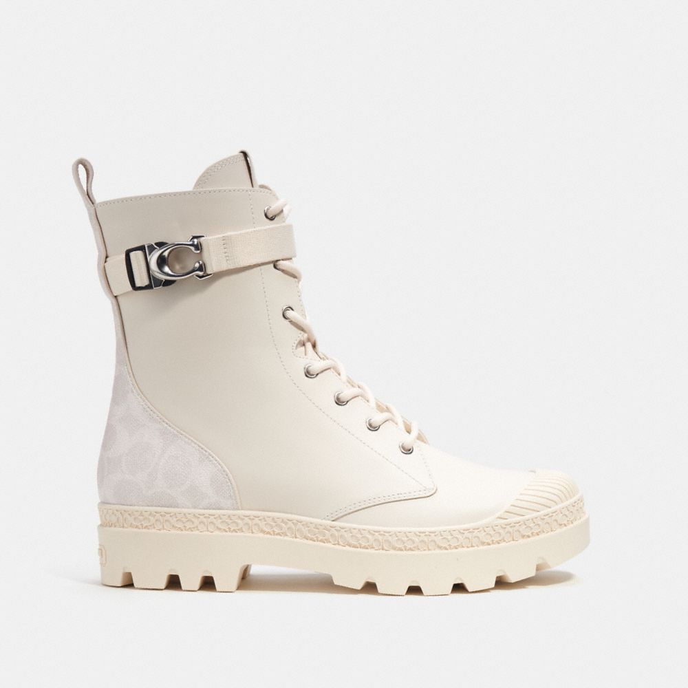 White Coach Tucker With Signature Canvas Chalk Men Boots | PH_CH12617