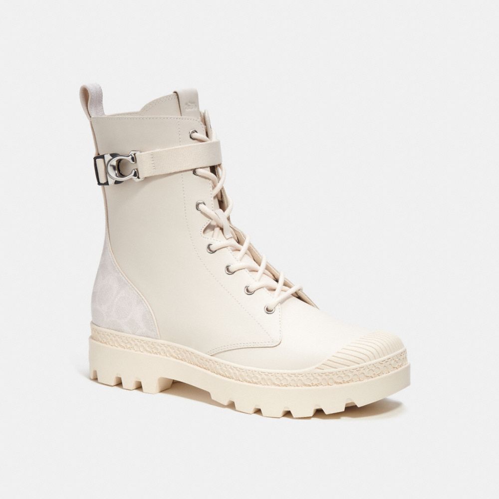 White Coach Tucker With Signature Canvas Chalk Men Boots | PH_CH12617