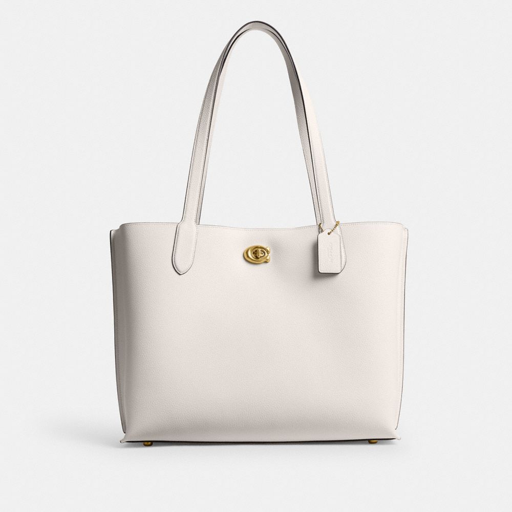 White Coach Willow Work 38 Brass Women Tote Bag | PH_CH45088