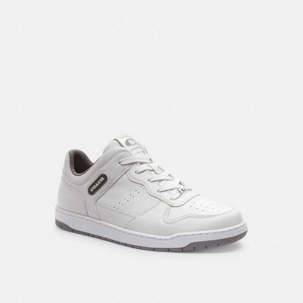 White / Grey Coach C201 Optic Men Sneakers | PH_CH74860