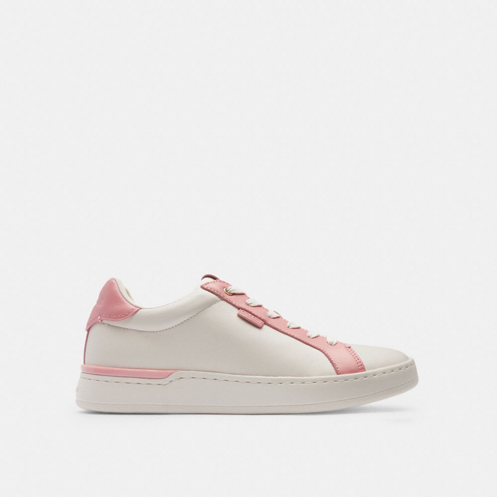 White / Pink Coach Lowline Low Top Bubblegum Women Sneakers | PH_CH46407