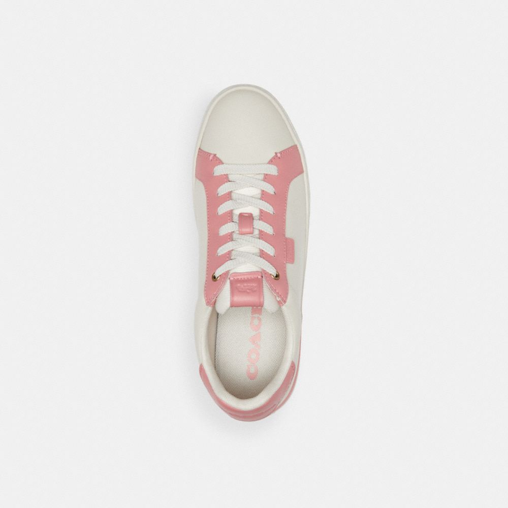 White / Pink Coach Lowline Low Top Bubblegum Women Sneakers | PH_CH46407