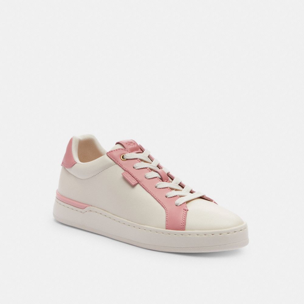 White / Pink Coach Lowline Low Top Bubblegum Women Sneakers | PH_CH46407