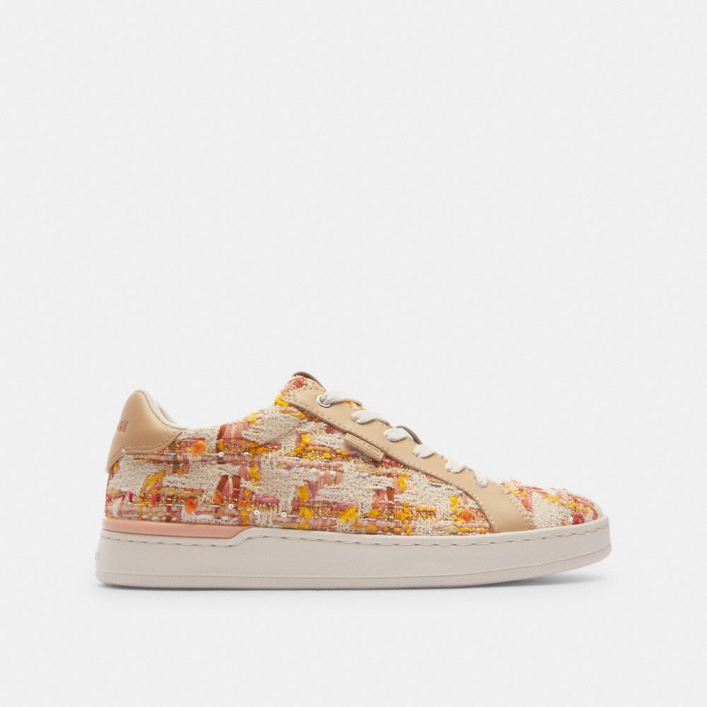 White / Pink Coach Lowline Low Top Neutral Women Sneakers | PH_CH71424