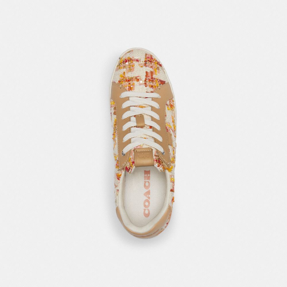 White / Pink Coach Lowline Low Top Neutral Women Sneakers | PH_CH71424