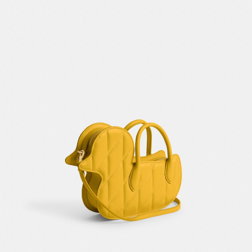 Yellow Coach Duck With Quilting Brass Women Crossbody Bags | PH_CH69554